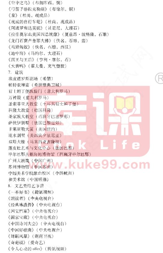 2021届广东高考各科大纲