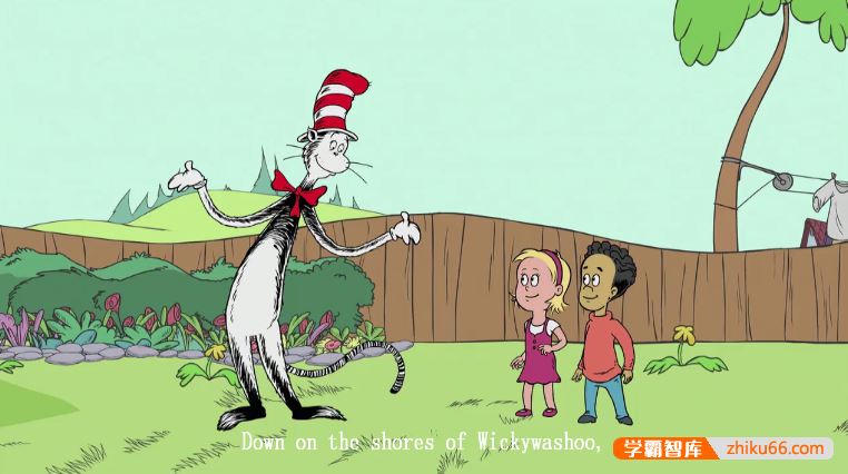 幼儿英语启蒙动画片《万事通戴帽子的猫》第一季英文版全80集