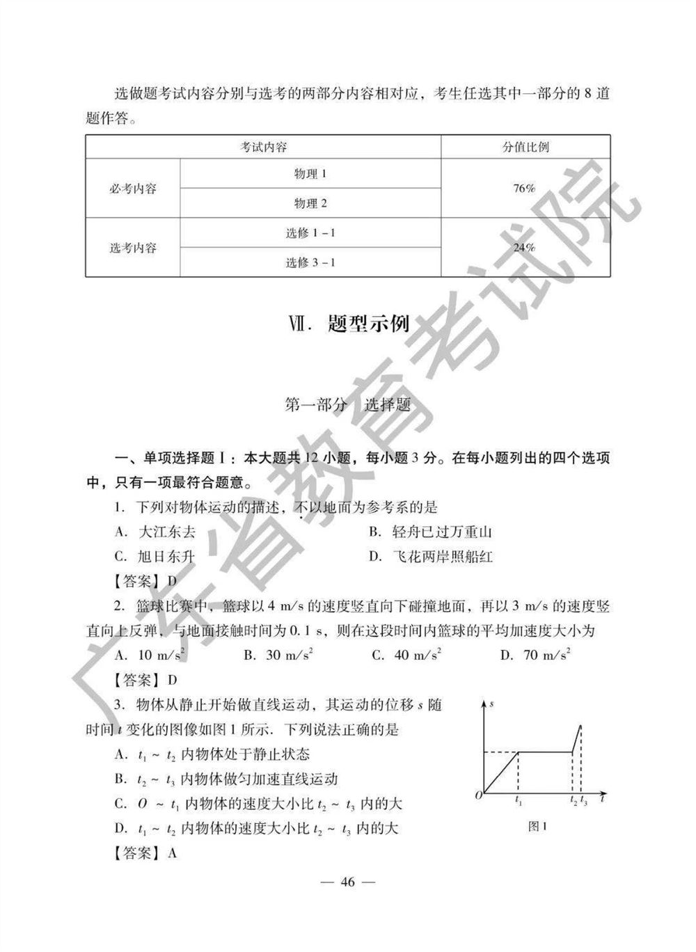 2021广东高考生物考纲