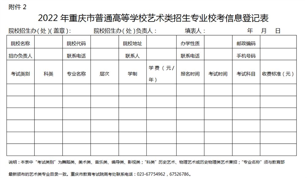 重庆市2022年高考时间安排
