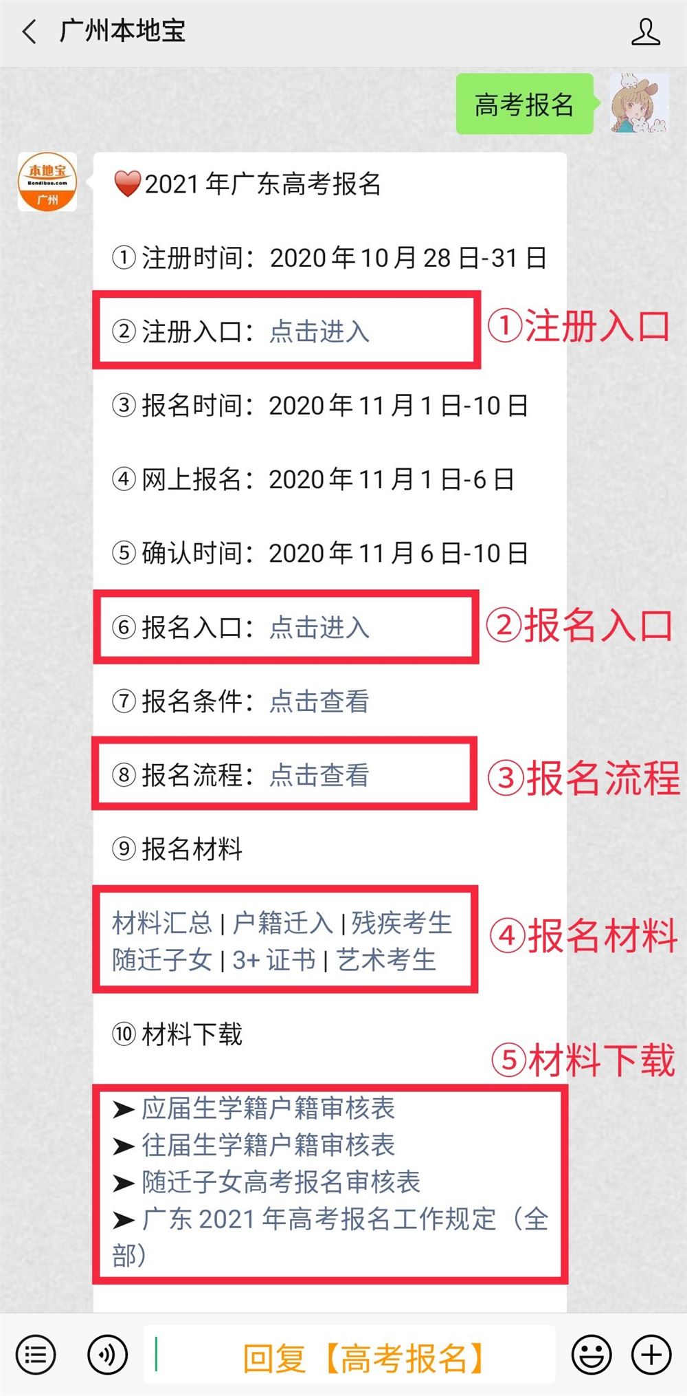 2021广东高考报名资料