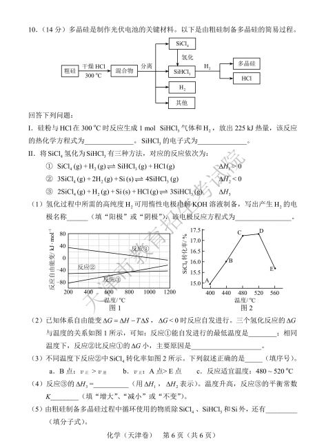 2019年天津高考理综真题【已公布】