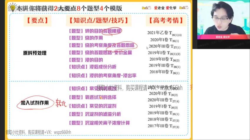 2022高三作业帮化学金淑俊寒假班（尖端） 百度网盘