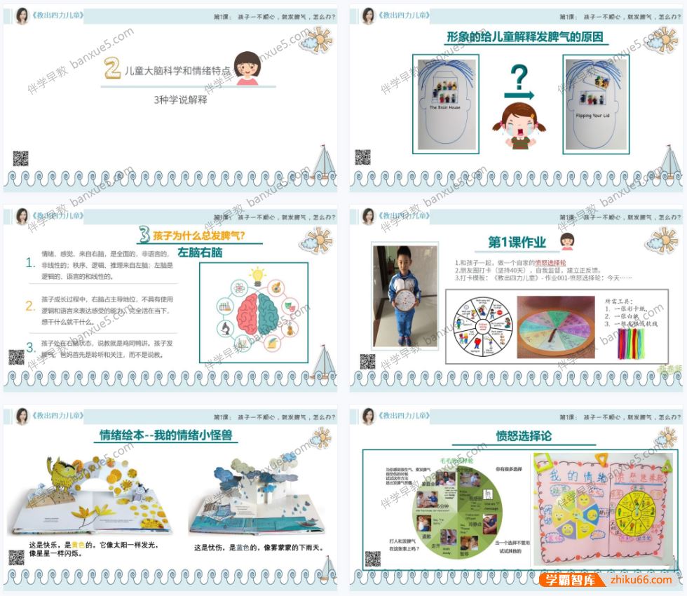 教出四力儿童:少儿情商训练+引爆学习力+好习惯的力量+思维能力训练系列(音频+PDF+素材)