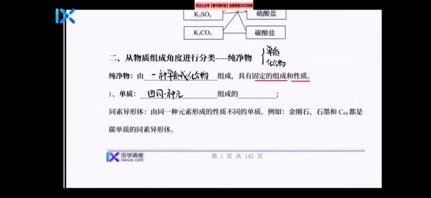 乐学高考 李政 康永明 高一化学系统班(秋季)