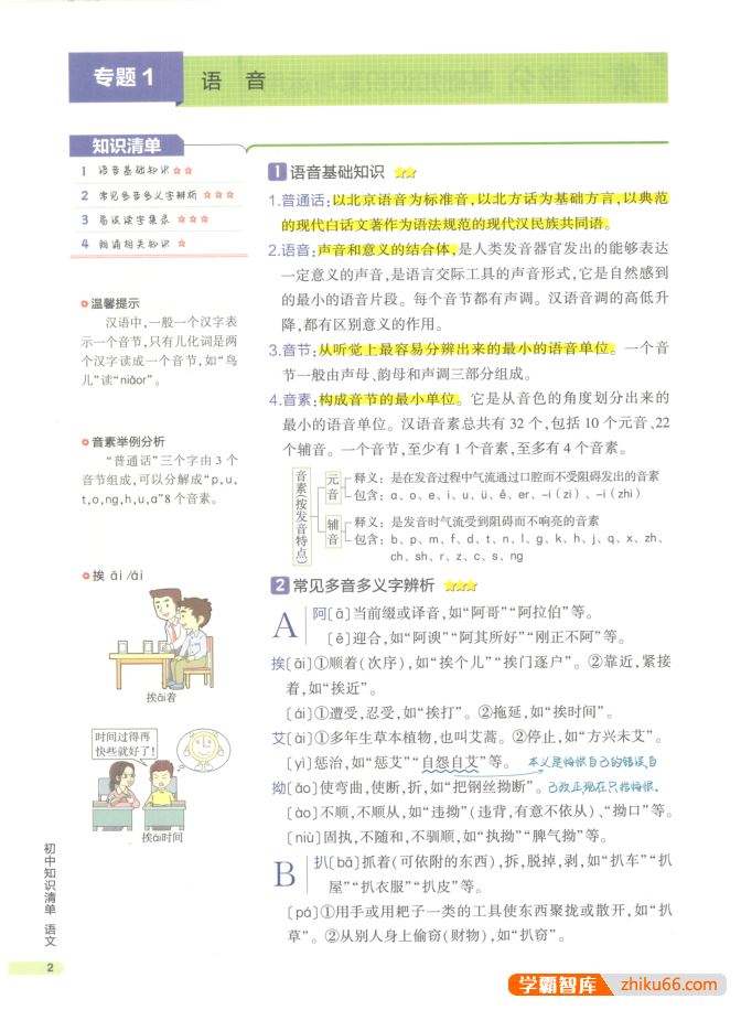 2023版53初中语文知识清单PDF电子文档