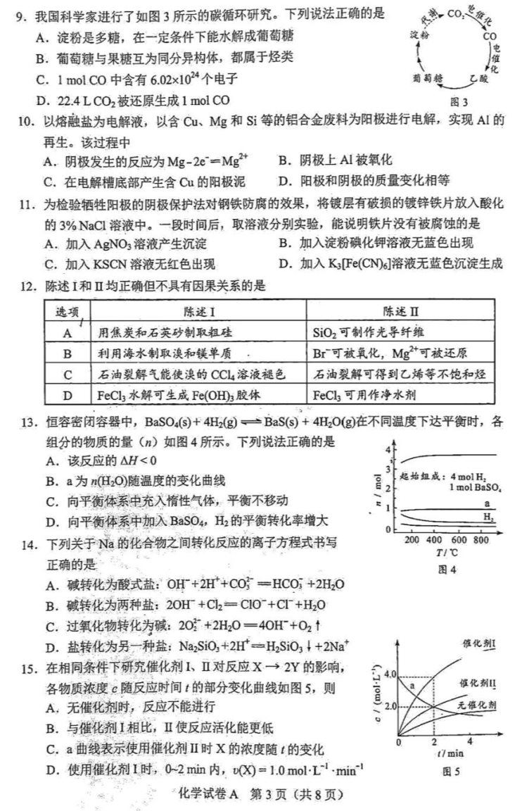 2022广东高考化学试题