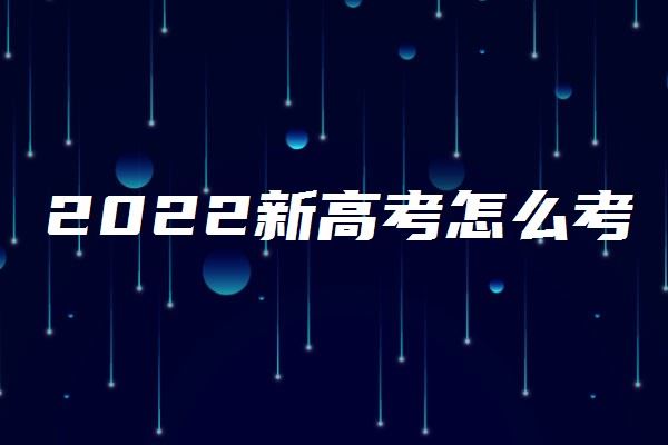 2022新高考如何考试