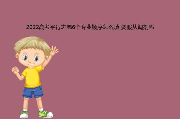 2022高考平行志愿6个专业顺序怎么填 要服从调剂吗