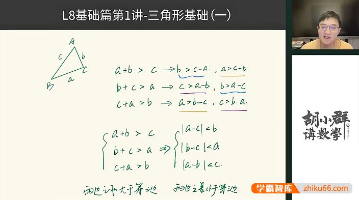 胡小群讲数学胡小群初中数学思维L8-八年级基础与拓展(视频+习题+解析)