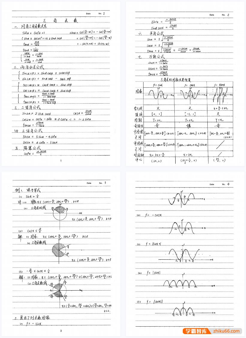 高中全科目衡水学霸笔记全手写高清电子版(文科)