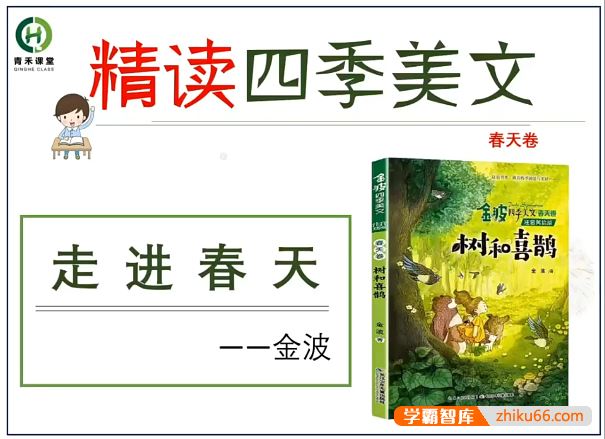 青禾课堂青禾美文精读《金波四季美文春天卷·树和喜鹊》视频课程