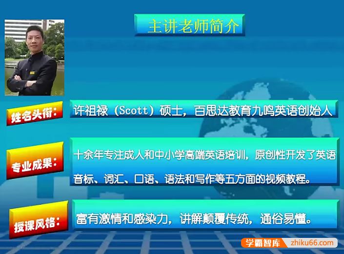 九鸣英语系列《英语入门直达中级水平6合1》课程
