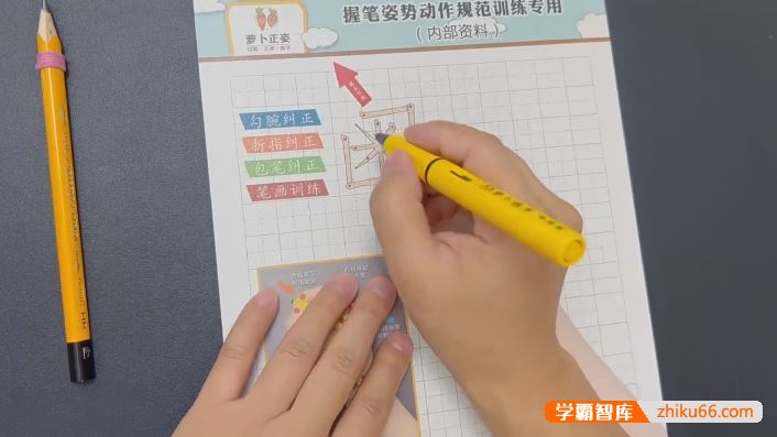 抖音同款萝卜正姿-萝卜练字五步练字法(控笔正姿・基础笔画字根・字体结构三合一)