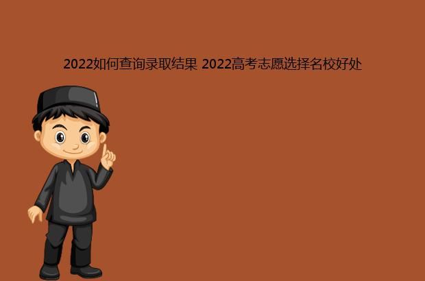 2022如何查询录取结果 2022高考志愿选择名校好处