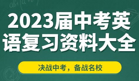 2023届中考英语复习资料大全word文档