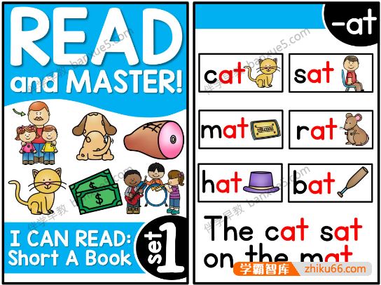 幼儿自然拼读卡片《Read and Master》共15册PDF