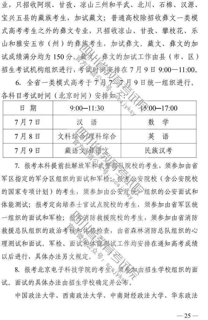 四川2022高考政策解读