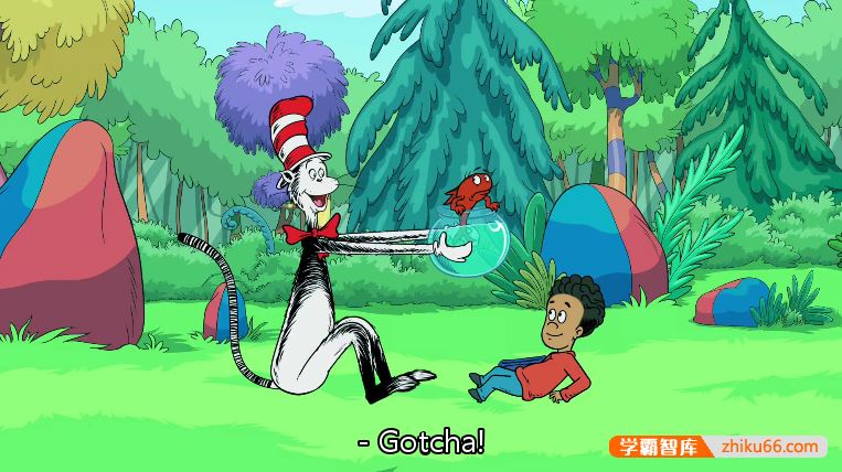 幼儿英语启蒙动画片《万事通戴帽子的猫》第三季英文版全40集