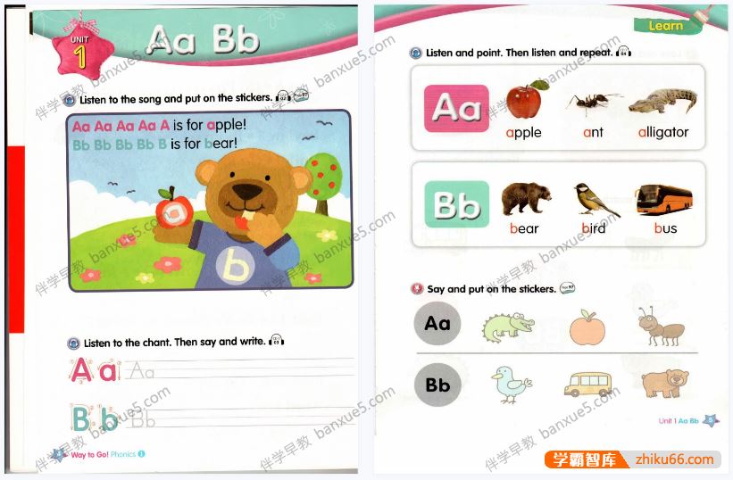 自然拼读教材《way to go phonics》1-5册PDF