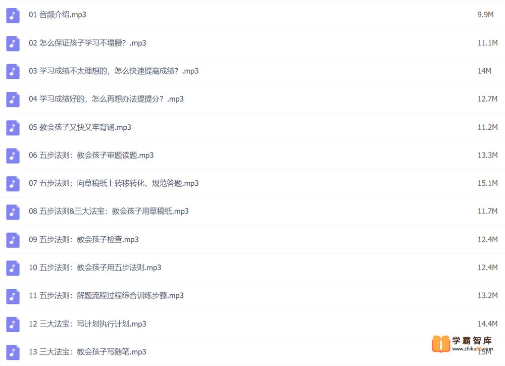 清华学霸教子经温爸《家长怎么抓二三四五年级小学生的学习》[音频]