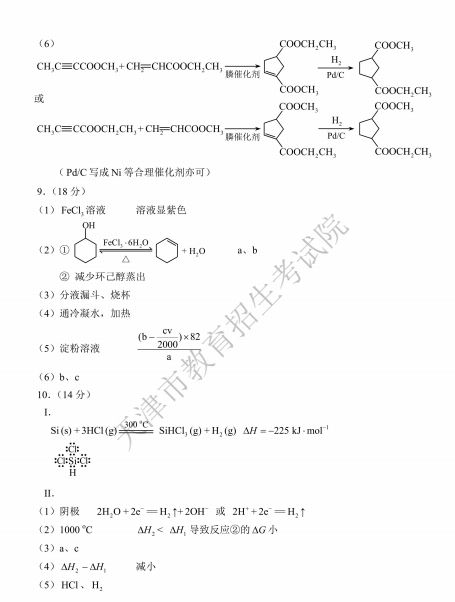 2019年天津高考理综真题【已公布】