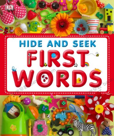 幼儿早教英语认知书《Hide and Seek First Words》亲子游戏单词识字书